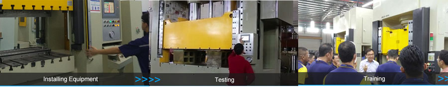 hydraulic press machine installing testing training