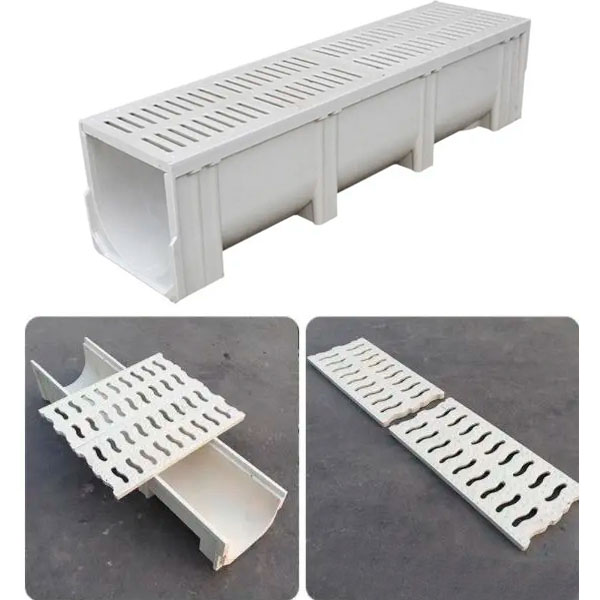 U-shaped resin drainage ditch