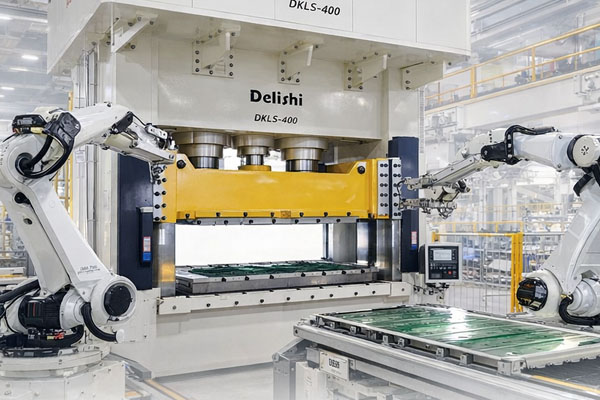 Hydraulic Press Drives NEV Lightweight via Battery Trays